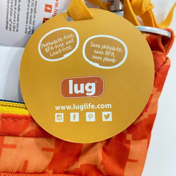 Lug Kids Waddle Cross-Body Pouch Orange Pattern Lightweight Adjustable Strap Dur - Picture 8 of 15